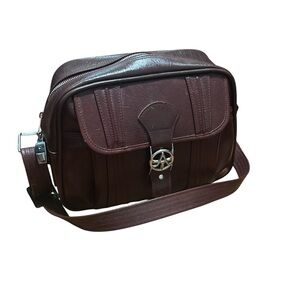 Vintage 1970s American Tourister Oxblood Travel Bag Retro Weekender